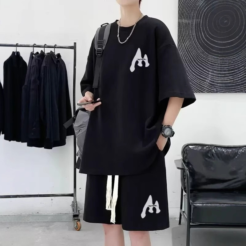 Versatile Solid-Color Casual Short-Sleeve Top And Shorts Set - Imagen 3