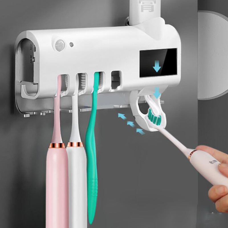 Intelligent UV Toothbrush Sterilizer Automatic Toothpaste Squeezer Toothbrush Toothpaste Rack - Imagen 4