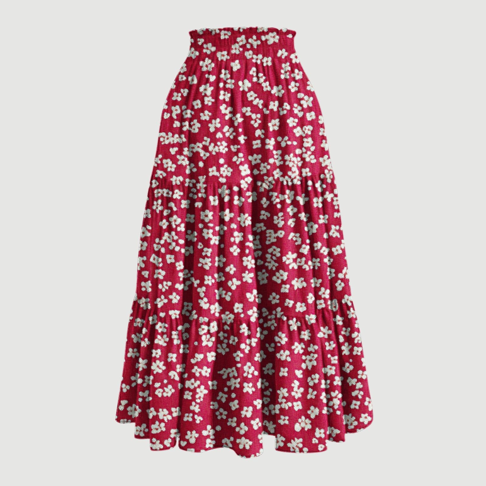 Printed Pocket-Patch Elastic-Waist Drawstring Skirt - Imagen 4