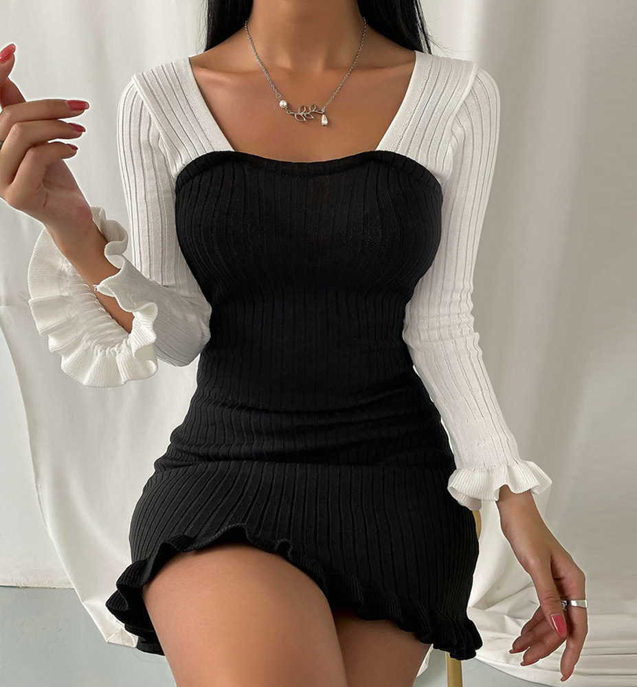 Ladies Fashion Personality Strap Ruffle Dress - Imagen 5