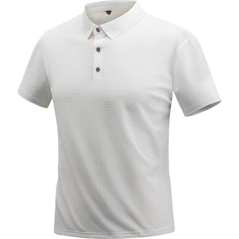 Summer New Solid-color High-end Short-sleeve Breathable Ice-silk T-shirt - Imagen 8
