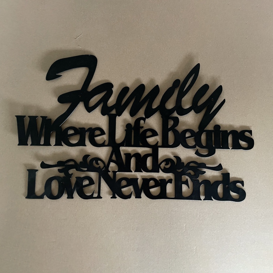 Where Life Begins, Love Never Ends Vintage Metal Wall Sign - Imagen 5