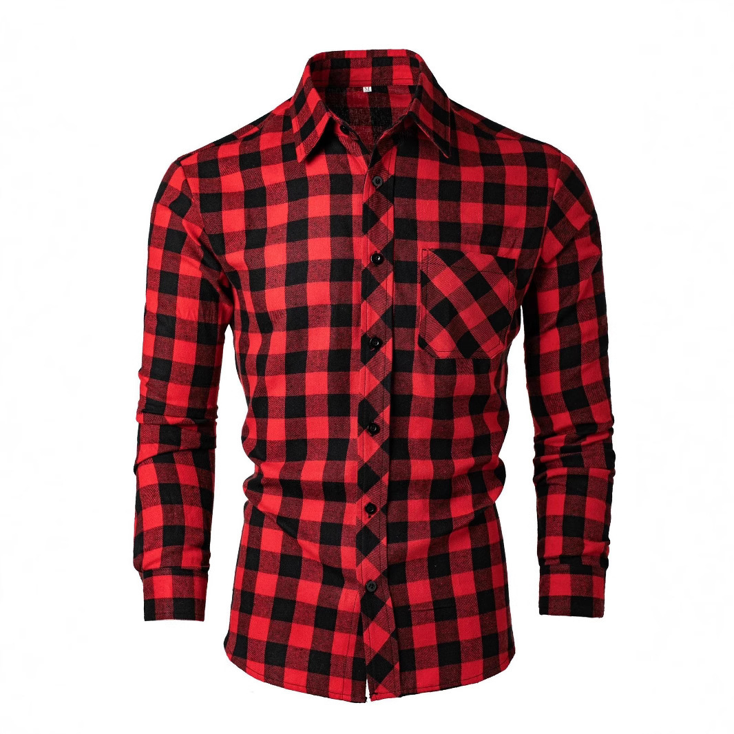 Fashion Casual Printed Slim-fit Lapel Shirt - Imagen 4