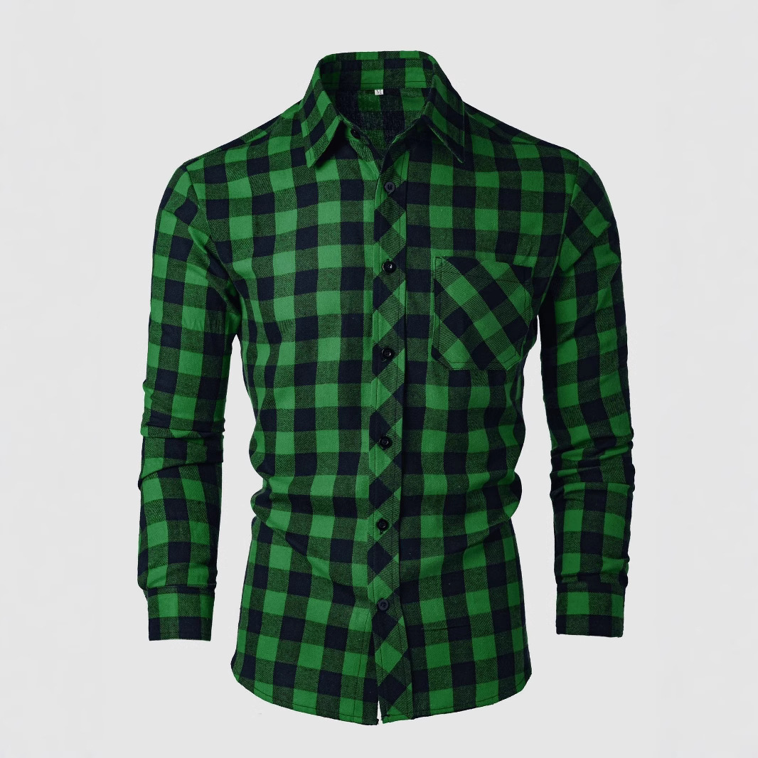 Fashion Casual Printed Slim-fit Lapel Shirt - Imagen 9