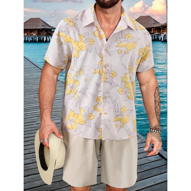 Versatile 3D-printed Short-sleeve Mens Set - Imagen 8