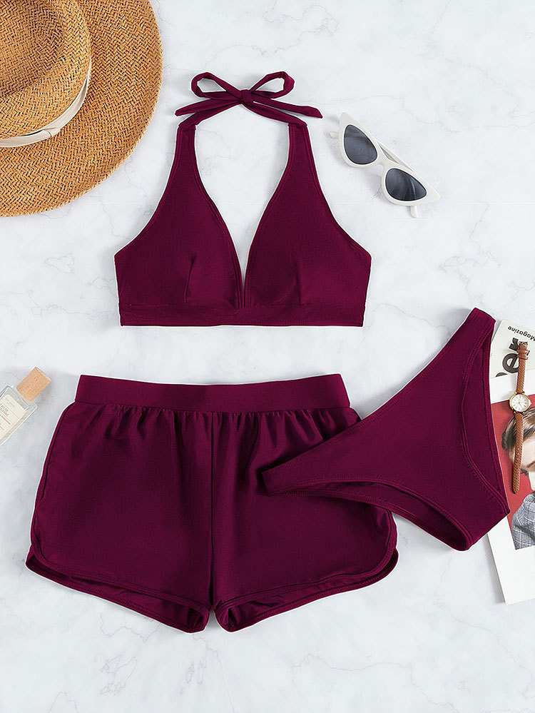 Three-piece Sexy Halter-style Two-piece Swimsuit - Imagen 8