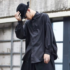 Large Loose Fit Long Sleeved Shirt For Men