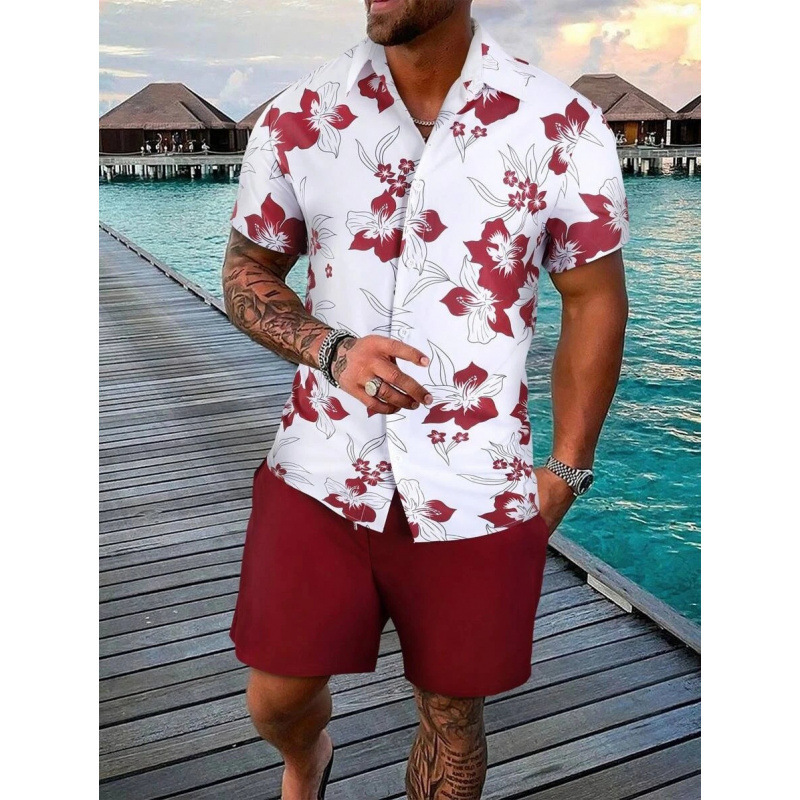 Versatile 3D-printed Short-sleeve Mens Set - Imagen 4