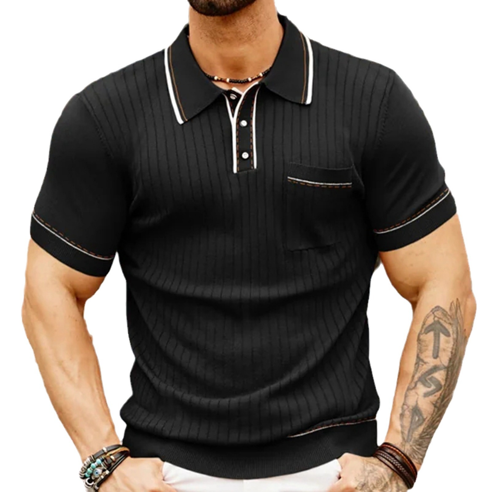 Knitted Short-sleeved Business POLO Shirt - Imagen 2