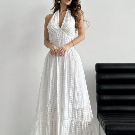 Womens Summer New Elegant Slim-fit Dress