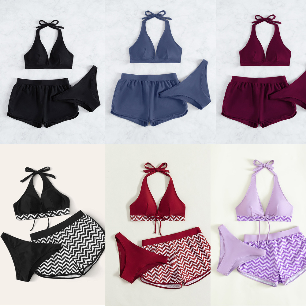 Three-piece Sexy Halter-style Two-piece Swimsuit - Imagen 4