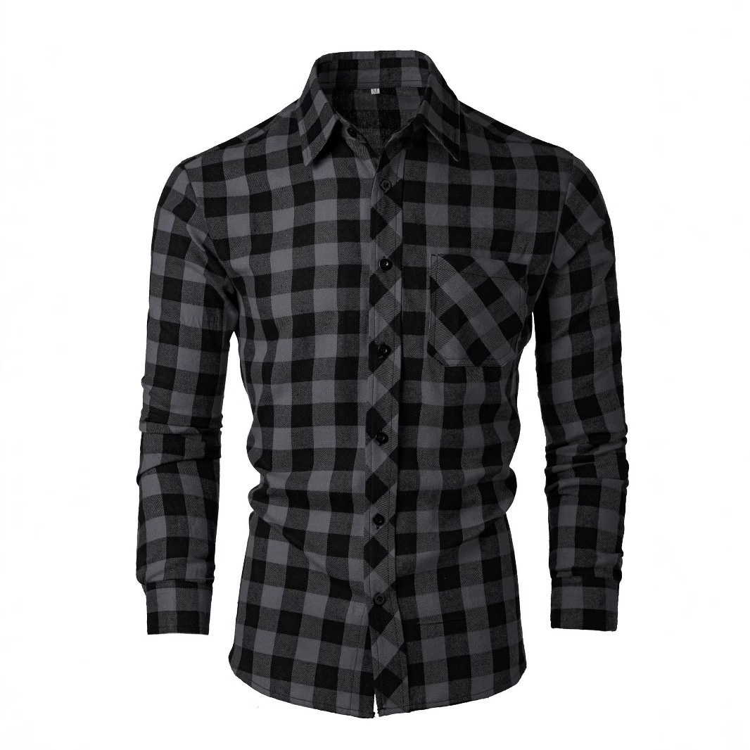 Fashion Casual Printed Slim-fit Lapel Shirt - Imagen 3