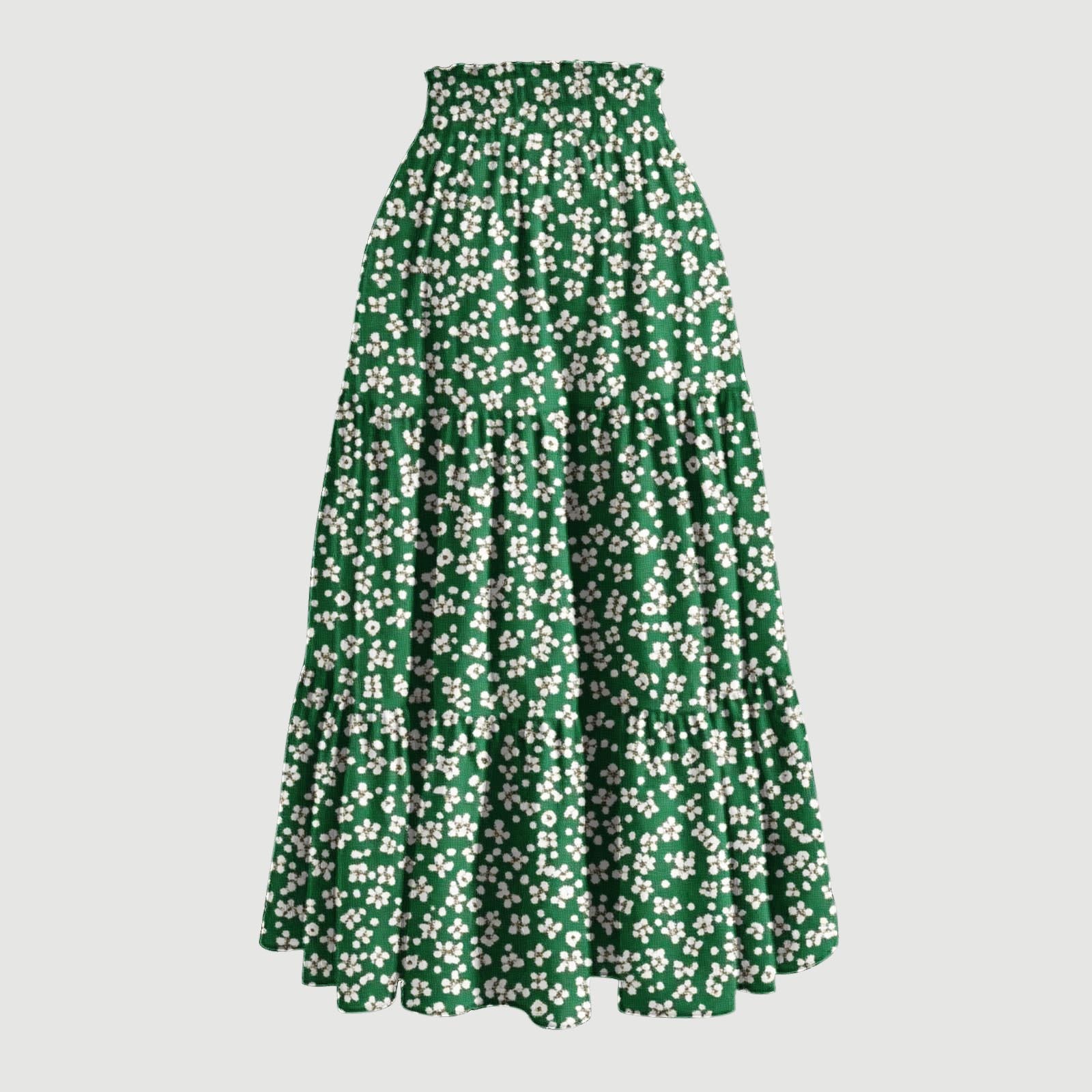 Printed Pocket-Patch Elastic-Waist Drawstring Skirt - Imagen 7