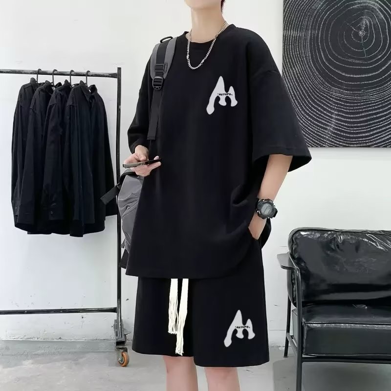 Versatile Solid-Color Casual Short-Sleeve Top And Shorts Set - Imagen 6