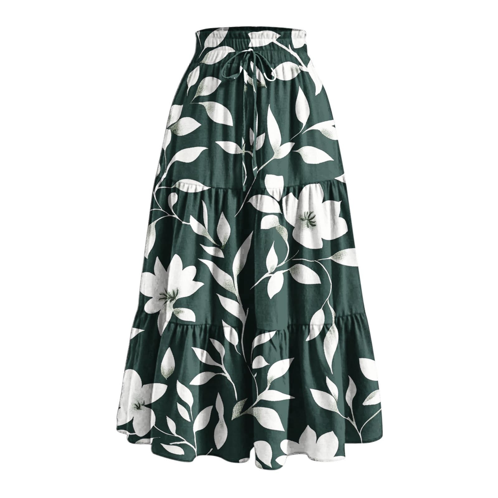 Printed Pocket-Patch Elastic-Waist Drawstring Skirt - Imagen 5