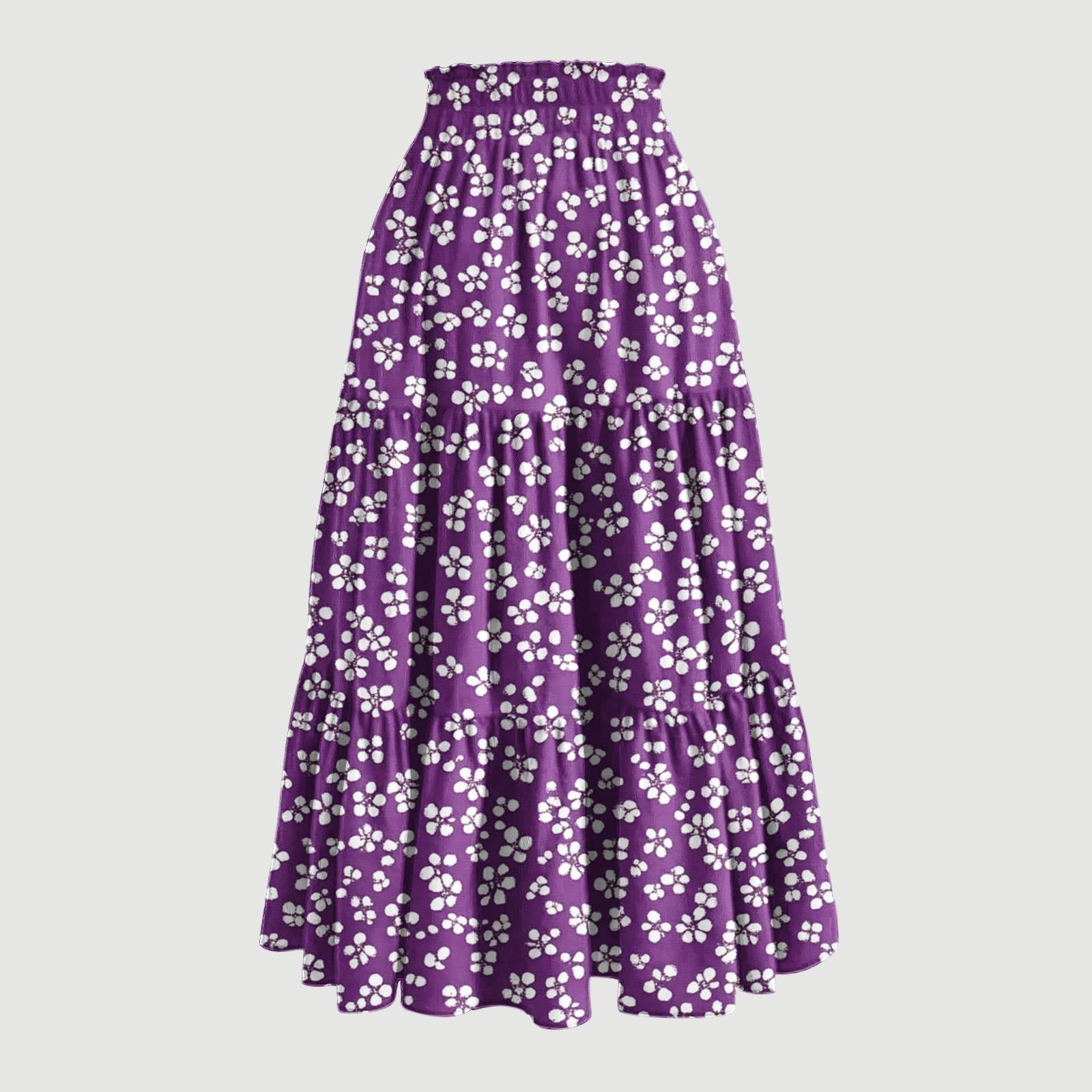 Printed Pocket-Patch Elastic-Waist Drawstring Skirt - Imagen 8