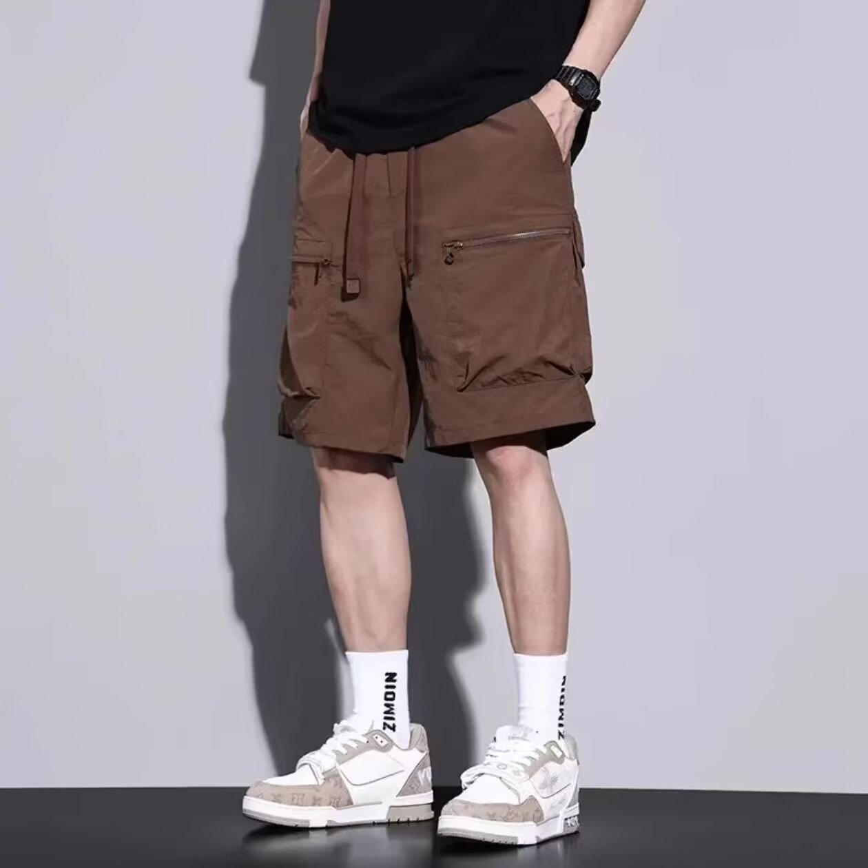 Mens Quick-Drying Athletic Casual Work Shorts - Imagen 2