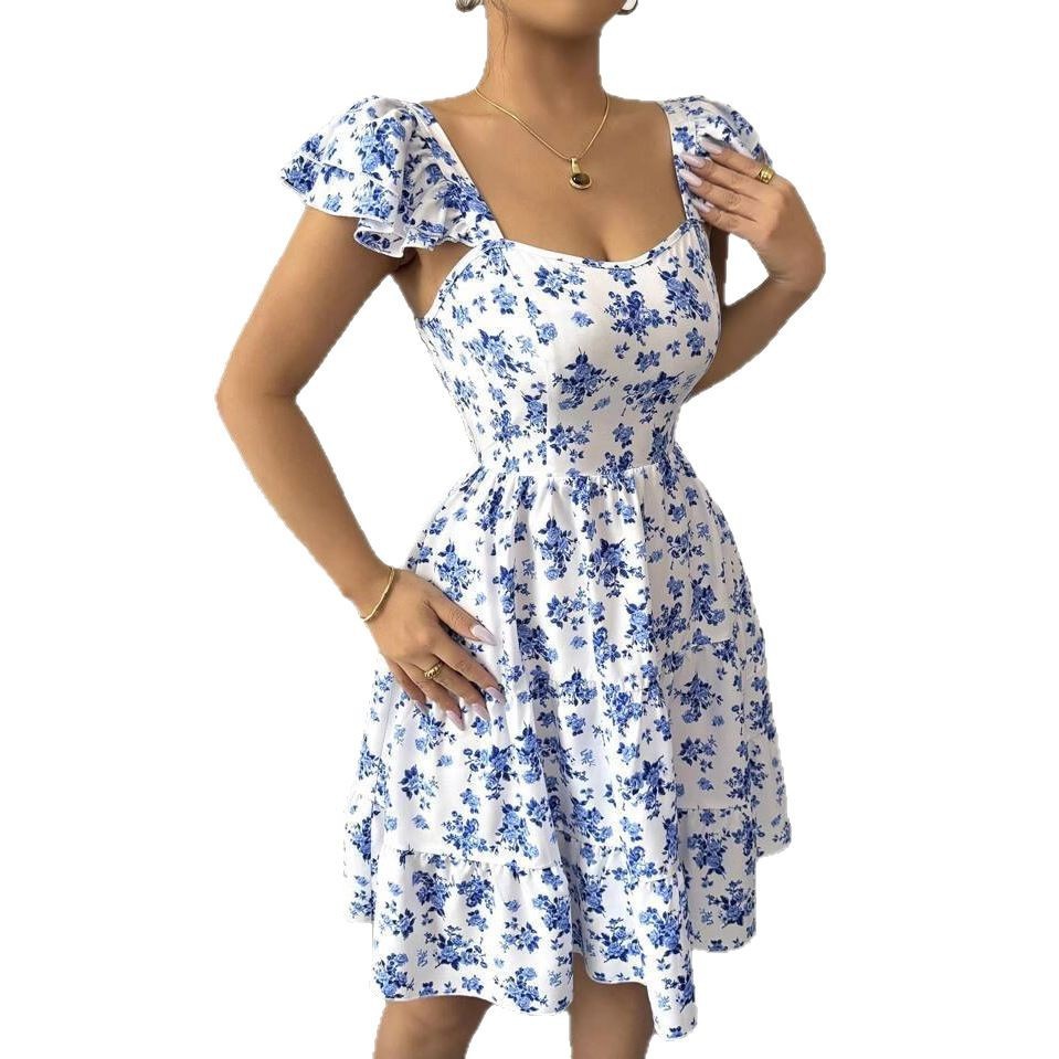 Womens Hollowed-Out Beach Vacation Dress - Imagen 4