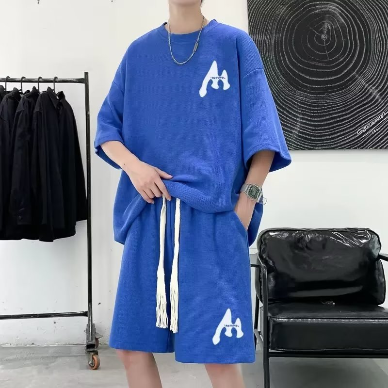 Versatile Solid-Color Casual Short-Sleeve Top And Shorts Set - Imagen 9