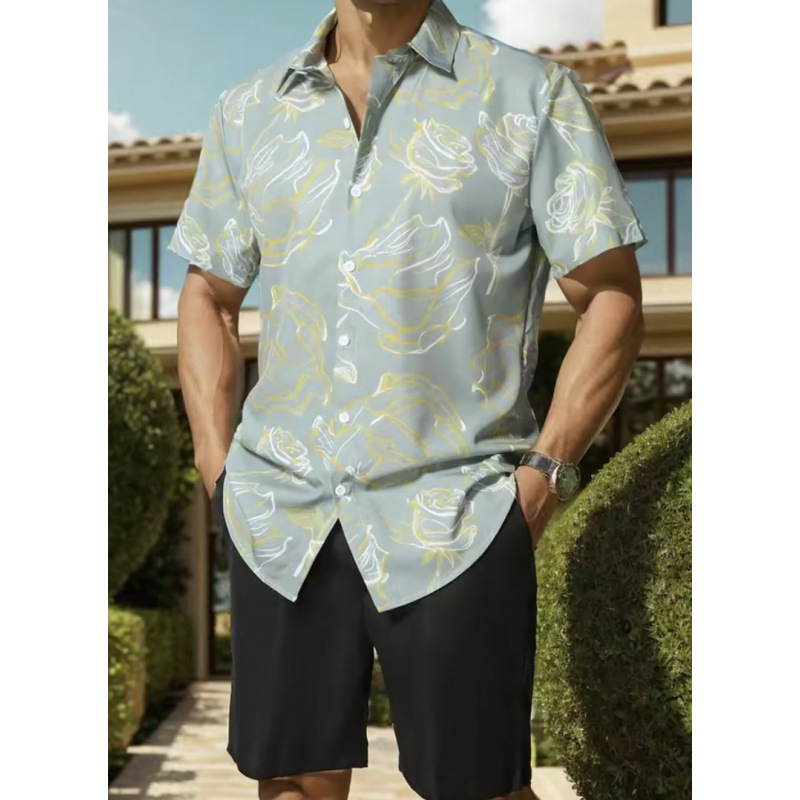 Versatile 3D-printed Short-sleeve Mens Set - Imagen 2