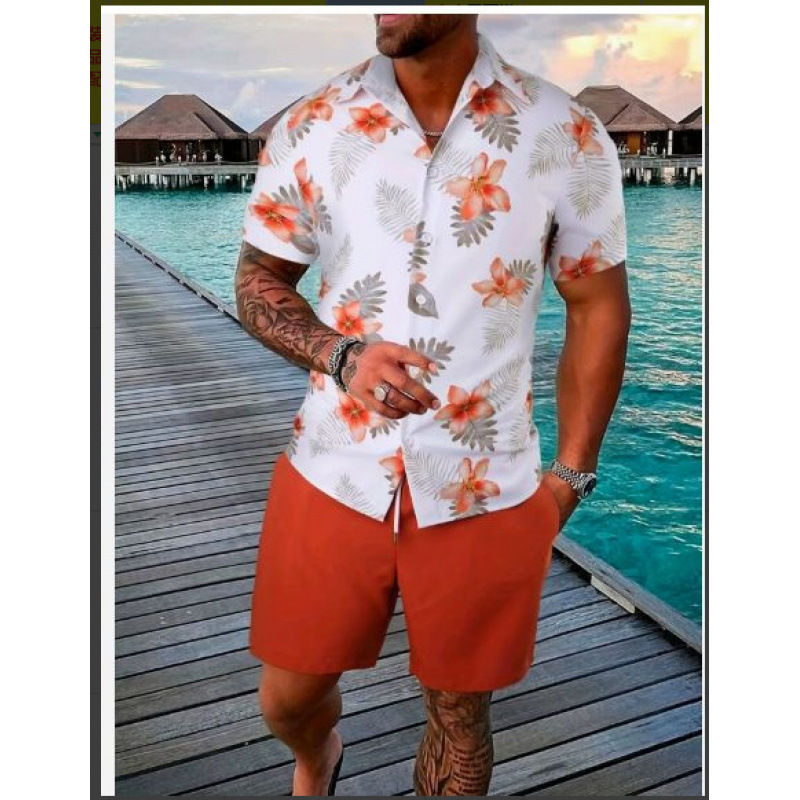 Versatile 3D-printed Short-sleeve Mens Set - Imagen 10