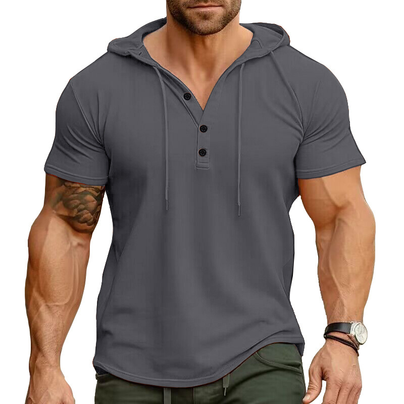 Cross-border Mens Sportswear Fitness Short-sleeve T-shirt - Imagen 8