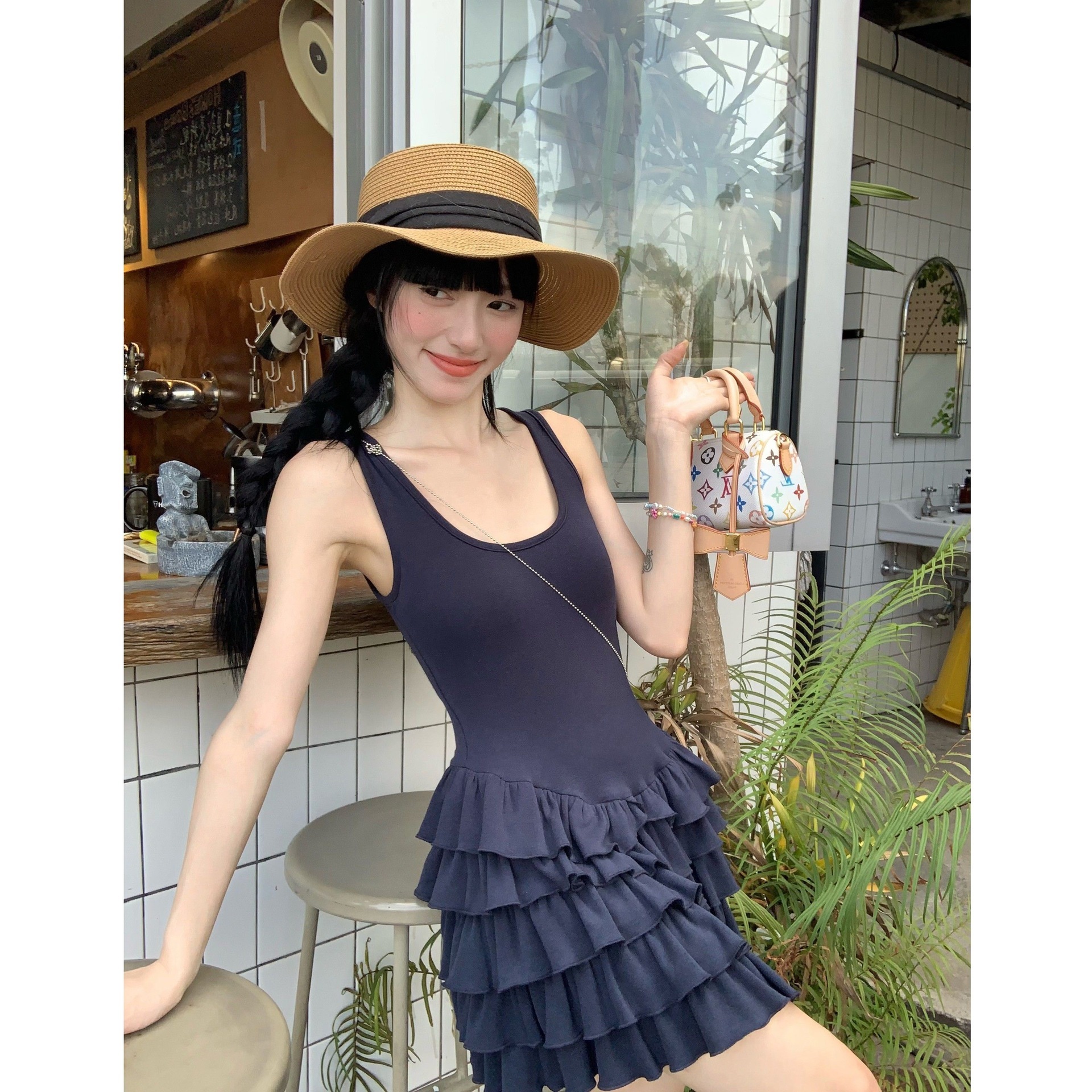 Sweet White Strap Dress For Women - Imagen 5