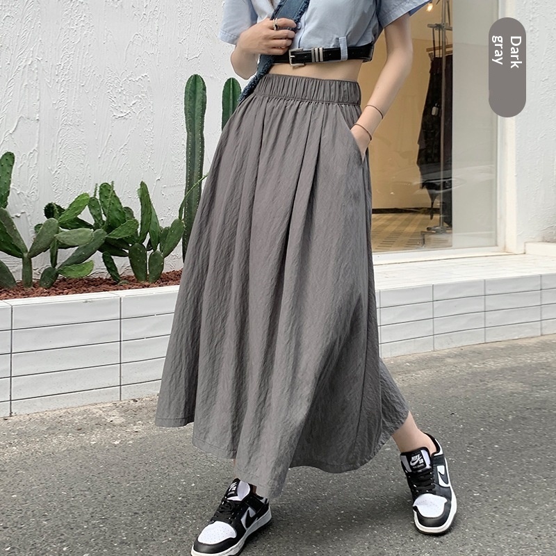 Womens High-waisted Midi Casual Skirt - Imagen 4