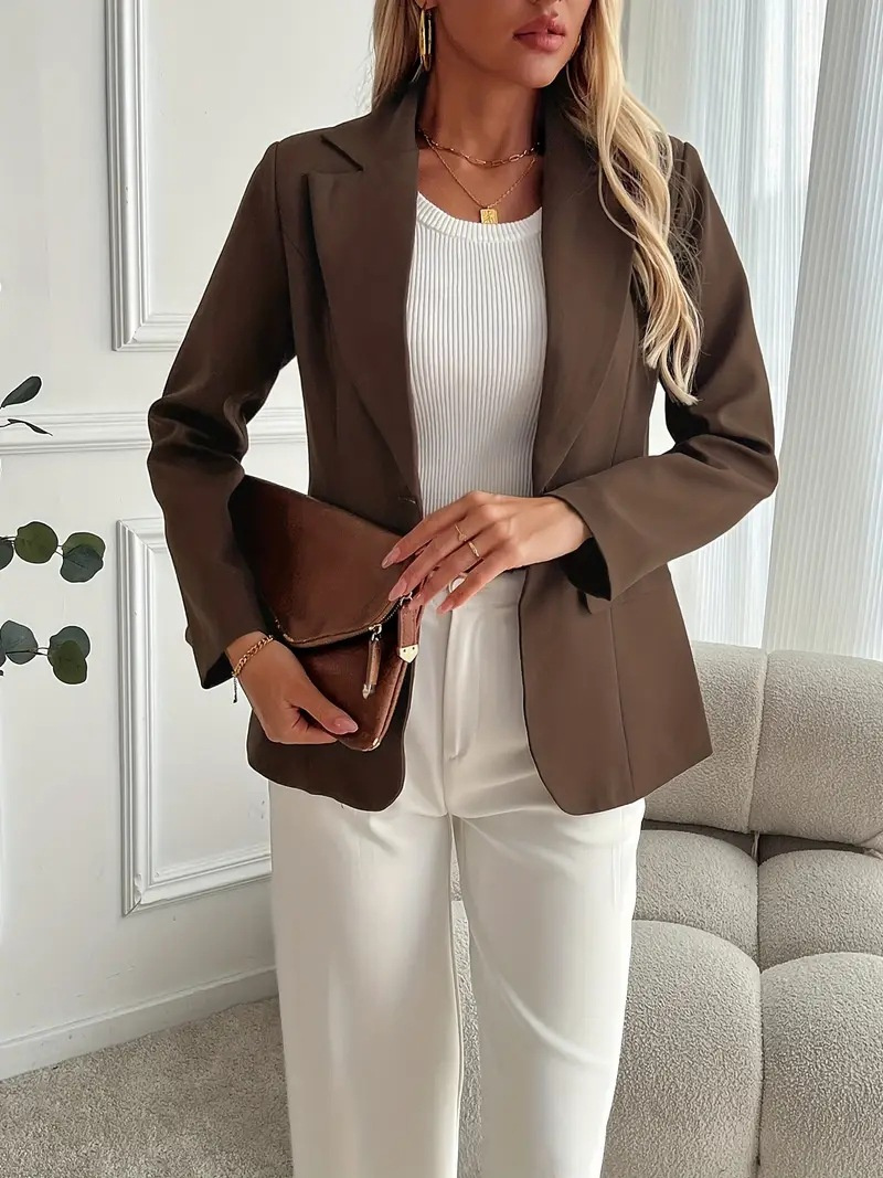 New Arrival High-end Elegant Solid-color Coat For Plus-size Women - Imagen 4