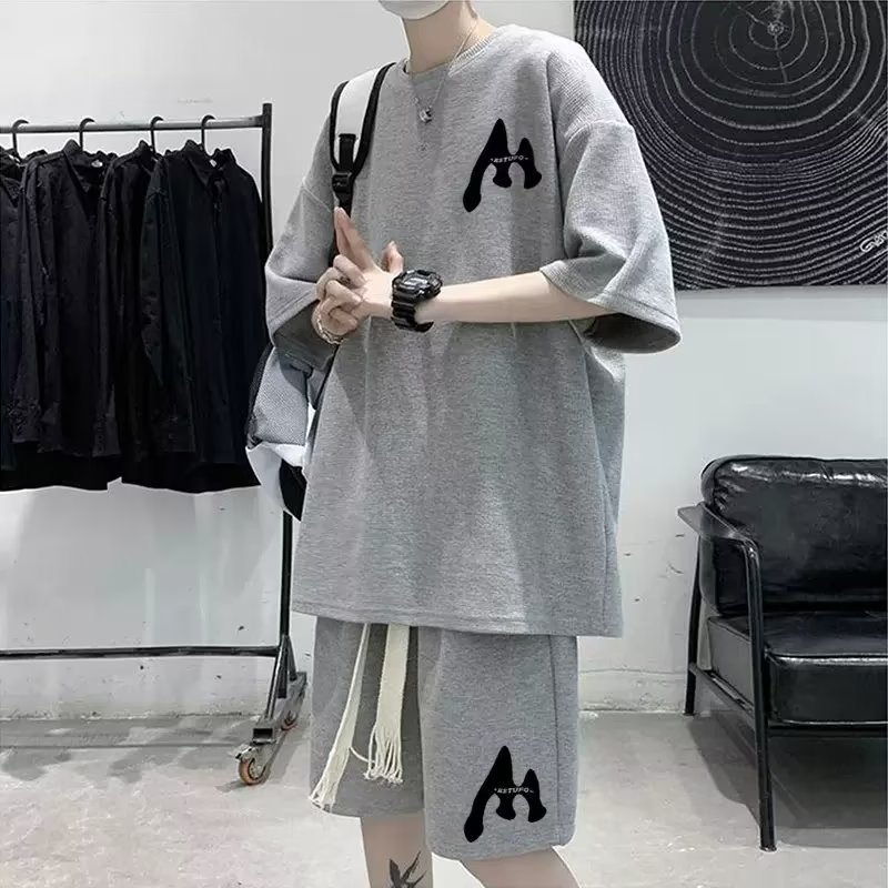 Versatile Solid-Color Casual Short-Sleeve Top And Shorts Set - Imagen 8