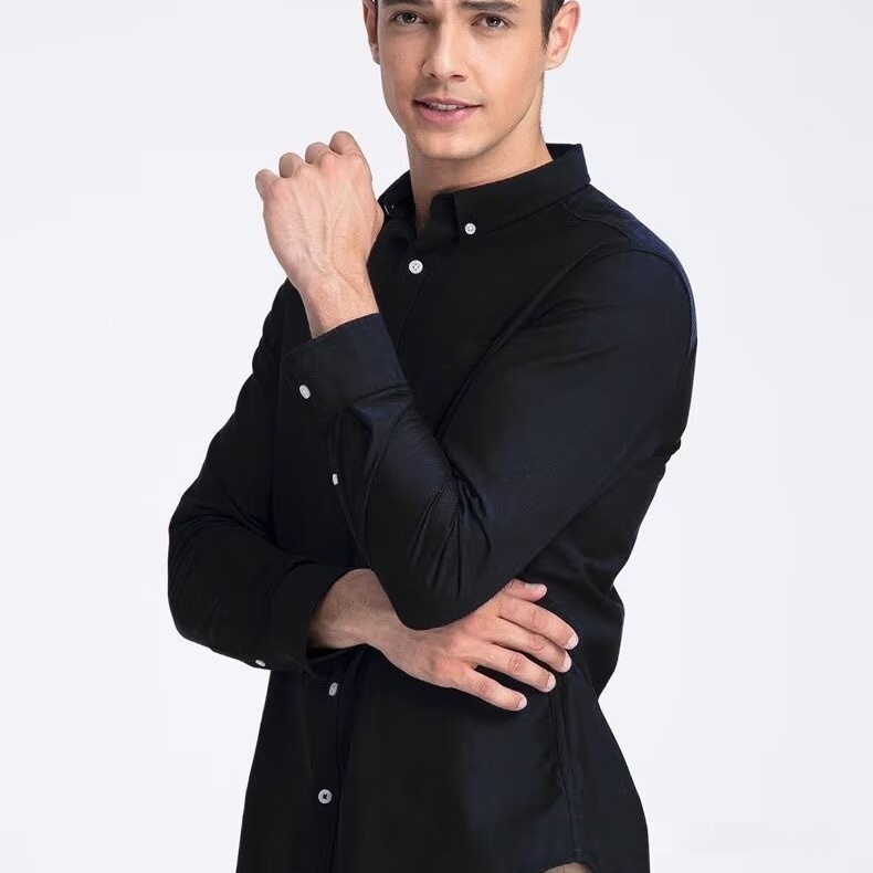 Mens Long-sleeve Business-casual Professional-fit Dress Shirt - Imagen 10