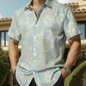 Versatile 3D-printed Short-sleeve Mens Set