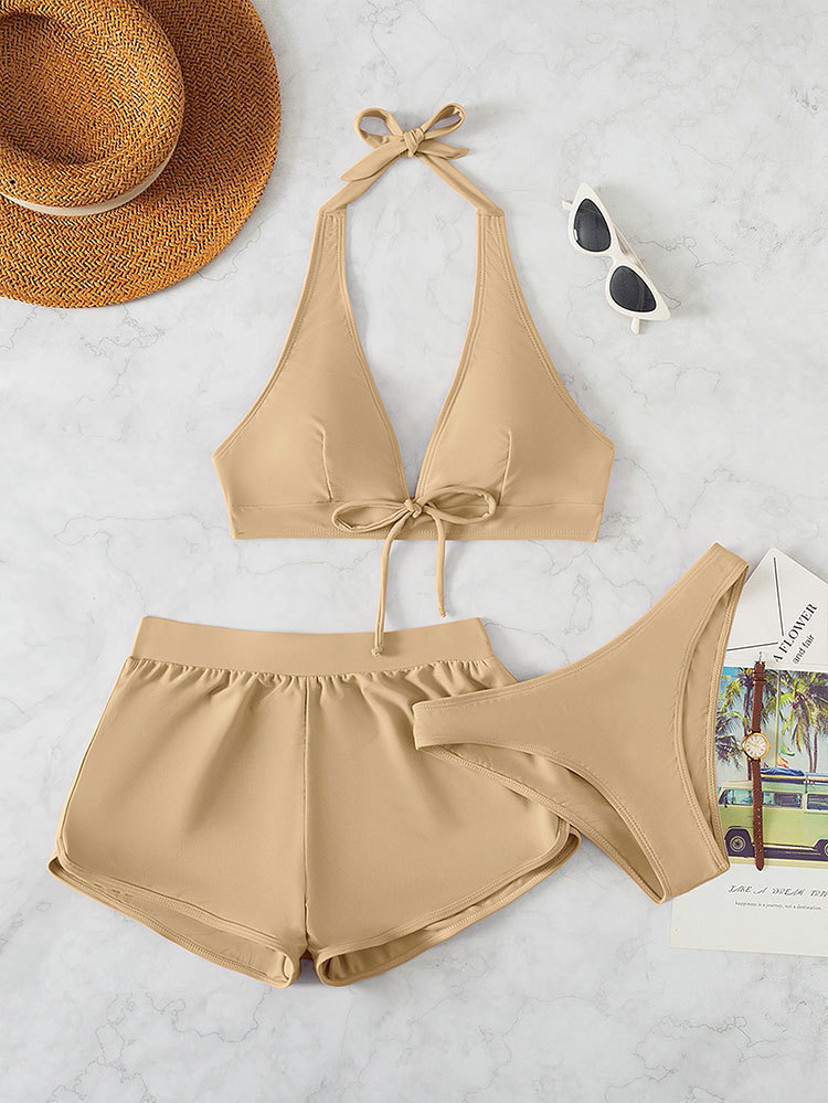 Three-piece Sexy Halter-style Two-piece Swimsuit - Imagen 2