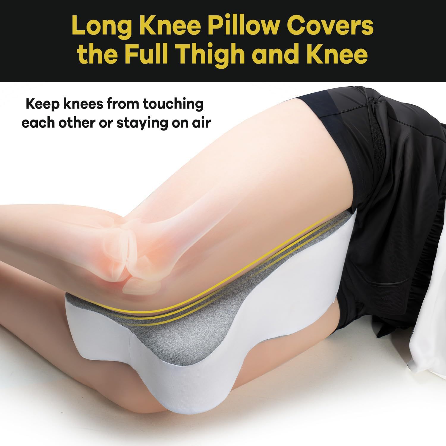 Butterfly-Shaped Memory Foam Leg Pillow for Side Sleepers, Pregnancy Pillow, Knee Pillow, Body Support Pillow - Imagen 4
