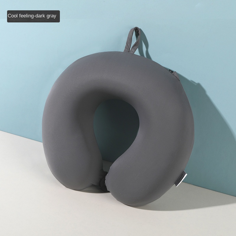 Travel U-shaped Pillow Portable Memory Cotton Storage Neck Pillow Student Napping Pillow Airplane Pillow - Imagen 4